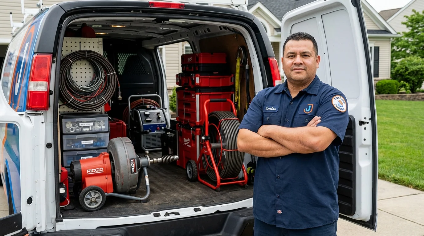 Professional drain cleaning equipment and Johns Plumbing LLC plumber in Alamosa